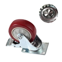 Roulettes pivotantes avec plaque supérieure rotative à 360 degrés, roues en caoutchouc pour brouette