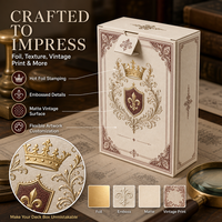 Boîte à cartes personnalisée en papier recyclé avec couvercle et fond, vente en gros, vide, pour jeux de cartes, emballage premium pour cartes à collectionner