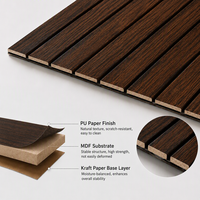Nouveaux panneaux acoustiques muraux flexibles à lattes courbées, panneaux décoratifs enroulables, panneaux plats en MDF pour bureaux, salles d'exposition, hôtels, intérieur