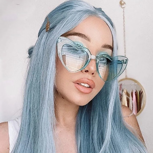 Groothandel Oculos Wit Roze Lover Hearted Vorm Brillen Vrouwen Heren Zonnebril Mode Feest 2023 Hart Zonnebril - Product Image 3