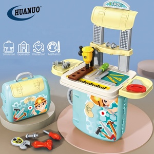 Set di attrezzi per bambini con stelo da banco realistico da banco da costruzione con <span class=keywords><strong>trapano</strong></span> <span class=keywords><strong>giocattolo</strong></span> elettrico - Product Image 2