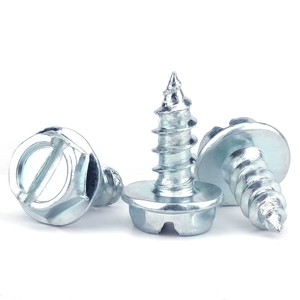 # <span class=keywords><strong>8</strong></span> tornillos autorroscantes negros de cabeza hexagonal ranurada con brida de 3/<span class=keywords><strong>8</strong></span>" 2/56 para matrícula - Product Image 5
