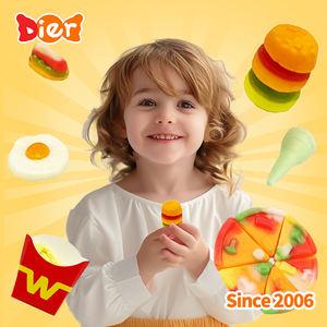 Caramelos OEM al por mayor con etiqueta privada personalizada Halal Bonbons Gummy Set helado Hamburgo patatas fritas gelatina suave dulces niños caramelo juguete - Product Image 2