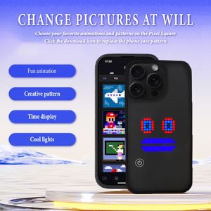 เคสโทรศัพท์ TPU พร้อมไฟ LED รองรับ NFC ควบคุมผ่านแอพ แสดงผลการโทรแบบกระพริบ ดีไซน์ DIY สำหรับ 14/15/16/17 Pro Max - Product Image 2