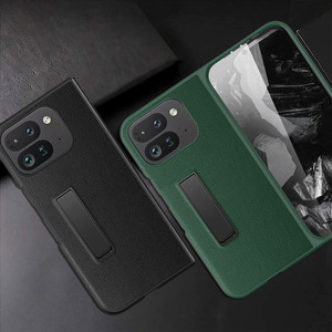 เคสสำหรับ Google Pixel 9 Pro Fold รุ่นใหม่ พร้อมดีไซน์พับได้และผิวสัมผัสหนังลายลิ้นจี่ - Product Image 2