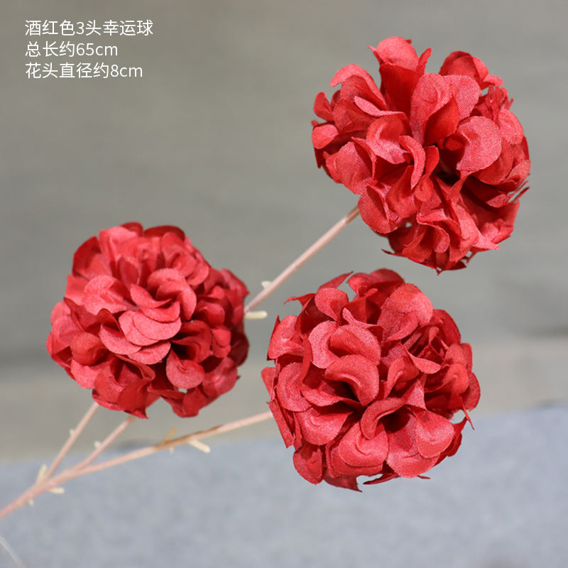 ลูกบอลนำโชคเบอร์กันดี3หัว