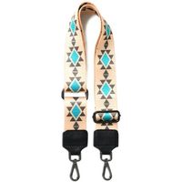 Tas jinjing wanita Boho kanvas Aztec bordir dekorasi penutup ritsleting tas tangan dompet Bahu kartun dapat digunakan kembali