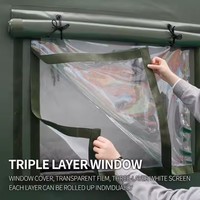 Carpa Inflable Impermeable para Emergencias y Camping, Refugio para Glamping al Aire Libre, Cumple con las Normas Estándar, Instalación Rápida en 30 Minutos, Lona de Algodón