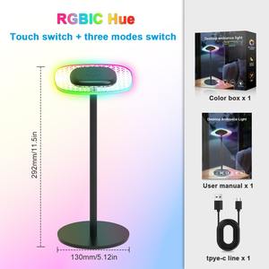 Lámpara LED RGB, Par de Lámparas Decorativas Abyss, Luz Nocturna Ambiental Bluetooth, Iluminación Ambiental de Escritorio para TV, PC, Juegos, Regalo de Navidad - Product Image 6