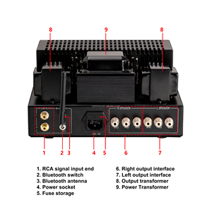 Amply đèn MONA High <span class=keywords><strong>Power</strong></span> MN210 2.0 kênh 6P1/6N2, amply gia đình, điện áp tùy chỉnh miễn phí - Product Image 3