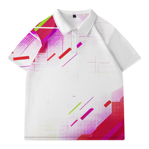 Camisa deportiva extragrande para hombre, personalizada, con botones, para trabajo, manga corta, golf, dardos, talla grande 7XL, resistente a las arrugas, de punto. - Product Image 2