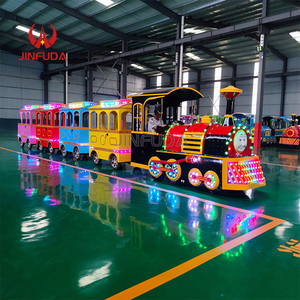 รถไฟท่องเที่ยววินเทจปรับแต่งได้ รถไฟไฟฟ้าไร้ราง สำหรับสวนสนุก โรงแรม รีสอร์ท และเครื่องเล่นเชิงพาณิชย์ - Product Image 4