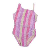 Maillot de bain bikini personnalisé pour fille, vêtements de plage, bikini avec étiquette à logo, maillot de bain une pièce smocké Flower Power