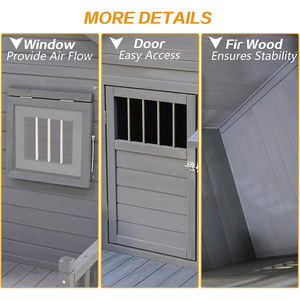 WDF, venta al por mayor, Perrera de madera, diseño moderno, refugio de animales, casa personalizada para mascotas, jaula indestructible, jaula para exteriores, casa para perros - Product Image 5