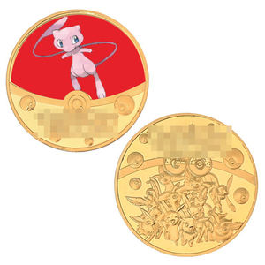 Ensemble de pièces commémoratives Pokemoned avec Greninja <span class=keywords><strong>Arceus</strong></span> Mew Sylveon Genesect pièces plaquées or pour collectionneurs cadeaux décor - Product Image 4