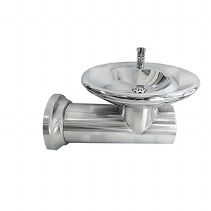 Bebedero de acero inoxidable para montaje en pared, para exteriores, con agua fría, para parques, escuelas y campus. - Product Image 1