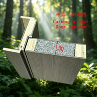 Porte intérieure en cristal de carbone sans peinture, sur mesure, plusieurs spécifications, pour hôtel - Vente en gros