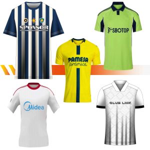 Özelleştirilebilir futbol formaları erkek kadın kişiselleştirilmiş İspanya Mesh nefes % 100% Polyester otomatik kesme OEM hizmeti Logo ön - Product Image 1