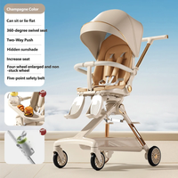 Poussette de voyage et bagage compact léger Egg avec poignée réversible, poussette 360° pour nouveau-né