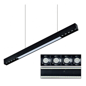 Lustre Linéaire LED Moderne en Aluminium Nouveau Noir Blanc Chaud <span class=keywords><strong>Suspension</strong></span> Minimaliste Industrielle <span class=keywords><strong>pour</strong></span> Lampes Suspendues de Bureau à Domicile - Product Image 5