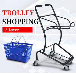 Chariot de supermarché avec roues noires Chrome plaqué pliage dépliage Caractéristiques PP Matière plastique Prix <span class=keywords><strong>Playmarket</strong></span> - Product Image 4