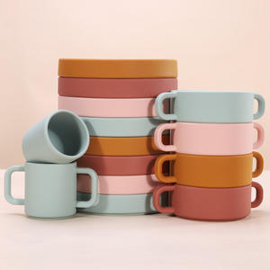 Placas Para taza de silicona Para bebé, placa de goma de silicona, Mini cuenco de bebé sin derrames con mango - Product Image 3