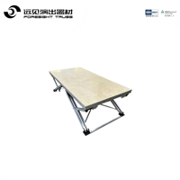 Plataforma de Escenario Plegable de Aluminio Resistente Foresight con Patas Ajustables y Capacidad de 1000 kg