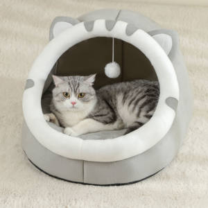 Venta al por mayor cama súper gato cálida casa para mascotas gran apertura cama para gatos estera casa para gatos cálida cesta para perros tienda cachorro estera cama para mascotas - Product Image 1