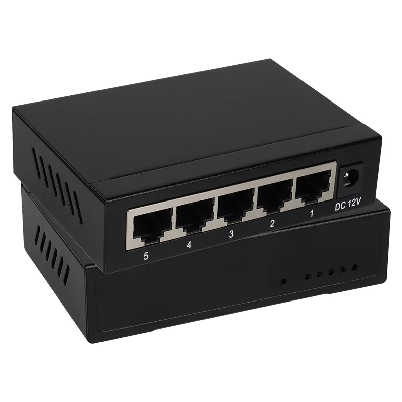 VCOM Network Switch 5*10/100M RJ45 Ethernet Switcher LAN Switching Hub for Office Networking