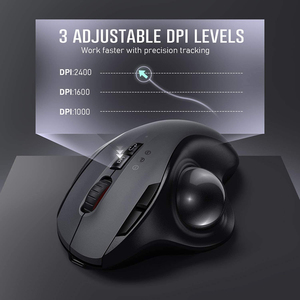 <span class=keywords><strong>Souris</strong></span> sans fil rechargeable BT 5.0 2.4G, double mode sans fil, <span class=keywords><strong>souris</strong></span> à boule de défilement pour ordinateur portable, tablette, PC, réglage 2400 DPI - Product Image 4