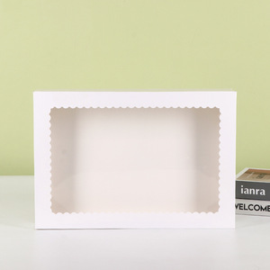 Boîtes de boulangerie rectangulaires avec grande fenêtre transparente, qualité alimentaire, finition mate, pour tartes, desserts, cupcakes, sushis et sucre - Product Image 2