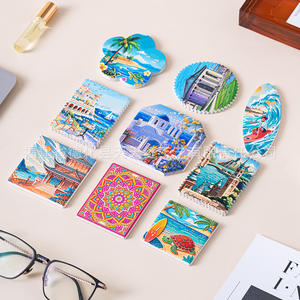 Imanes de Cerámica para Refrigerador con Diseño de Mandala, 6x6cm, Relieve, Set de Regalo de Recuerdo Turístico, Decoración Cultural - Product Image 4