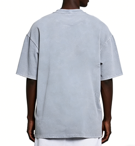 T-shirt décontracté 100 % coton 220 GSM de haute qualité, grande taille, surdimensionné, personnalisé, imprimé et brodé - Product Image 3