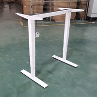 Bureau debout moderne à hauteur réglable avec base en fer, pieds pliants à ressort à gaz pour un montage facile, pour ordinateur/ordinateur portable à domicile/au bureau