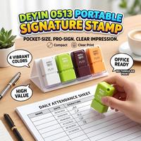 Stempel Flash Mini Persegi Panjang Berkilau (5x13mm) Terbuat dari Bahan ABS Tahan Lama Merek DeYin untuk Penggunaan Kantor dan Bisnis