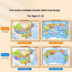 Puzzle Magnetico della <span class=keywords><strong>Mappa</strong></span> della Cina, Edizione per Bambini e Ragazzi (7-14 Anni), Gioco Educativo in Legno 3D con Rilievo, 410x290mm - Product Image 2