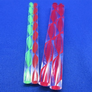Varillas Acrílicas en Espiral con Línea de Color en el Interior, Colores Mezclados - Product Image 5