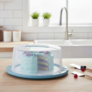 Contenitore rotondo per conservare e trasportare torte, blu nordico - Product Image 3