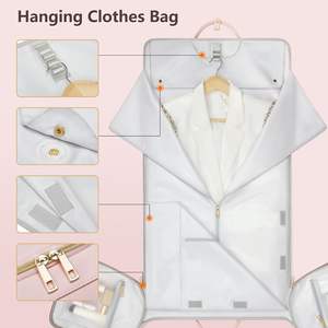 Free Sample Custom Logo Eco-Friendly Bridal Gown Dress Garment <b>Bag</b> Non-Woven Long Evening Dress Wedding <b>Suit</b> Cover Zipper - Product Image 4