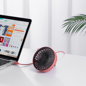 Intelligenter tragbarer USB-Autoventilator, abnehmbare Abdeckung, drei Windgeschwindigkeiten, 360 Grad verstellbar, warmes Nachtlicht, Kunststoffclip - Product Image 6