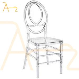 เก้าอี้อะคริลิคใสด้านหลังทรงกลมเก้าอี้รับประทานอาหารเก้าอี้งานแต่งงานคริสตัลหรูหราหรูหราไม่มีที่วางแขนแบบทันสมัย - Product Image 1