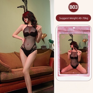 16 Designs Sexy Lingerie Mesh Bodysuit for Women Hot Crotchless Exotic <b>Fishnet</b> Bodystocking - Product Image 2