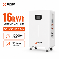 Batterie LiFePO4 empilable de 16 kWh, plus de 10 000 cycles, pour stockage solaire au sol, compatible SMA pour onduleurs, certifiée IP65 CE