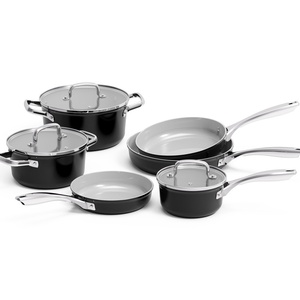 Ensemble d'ustensiles de cuisine antiadhésifs : poêle à frire, marmite, <span class=keywords><strong>casserole</strong></span> à lait, fond en céramique antiadhésif, couvercle en verre, <span class=keywords><strong>kit</strong></span> en aluminium moulé sous pression - Product Image 2