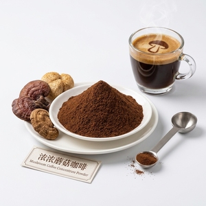 Café con hongos en polvo OEM Cappuccino sin azúcar, Arábica y Reishi, en caja, con etiqueta privada - Product Image 5