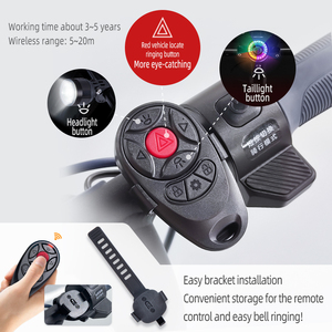 Bộ đèn hậu xe đạp <span class=keywords><strong>LED</strong></span> nhiều màu IP66, đèn trước sạc lại không dây, đèn hậu, đèn xi nhan, đèn xe đạp trước và sau - Product Image 2