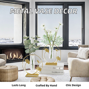 European Style Handmade Metal <b>Flower</b> Vase Ins Dining <b>Table</b> <b>Flower</b> <b>Arrangement</b> Ornaments for Living Room Desktop Decorations - Product Image 2