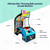Machine de jeu de lancer de disques ultime à monnayeur, simulateur d'arcade à tickets, prix usine, pour fêtes foraines et centres commerciaux