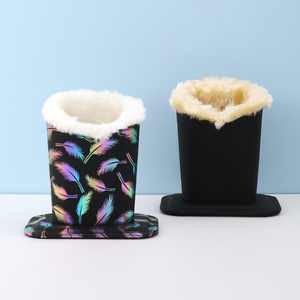 Soporte para anteojos Funda de cuero PU forrada de felpa con base magnética - Product Image 3