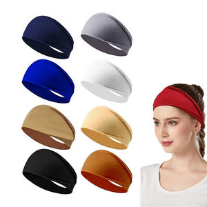 سعر المصنع مباشرة لون ثابت مرونة البوليستر اليوغا اللياقة البدنية عيد الميلاد الرياضة عقال العصابة مع شعار مخصص النساء - Product Image 1